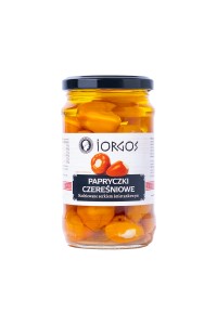 Papryczki czereśniowe nadziewane serkiem śmietankowym 275/160g IORGOS (opak. zb. 6 szt)