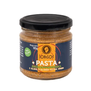 Pasta wegańska śródziemnomorska z oliwą exv IORGOS 185 g (opak. zbiorcze 6 szt.)